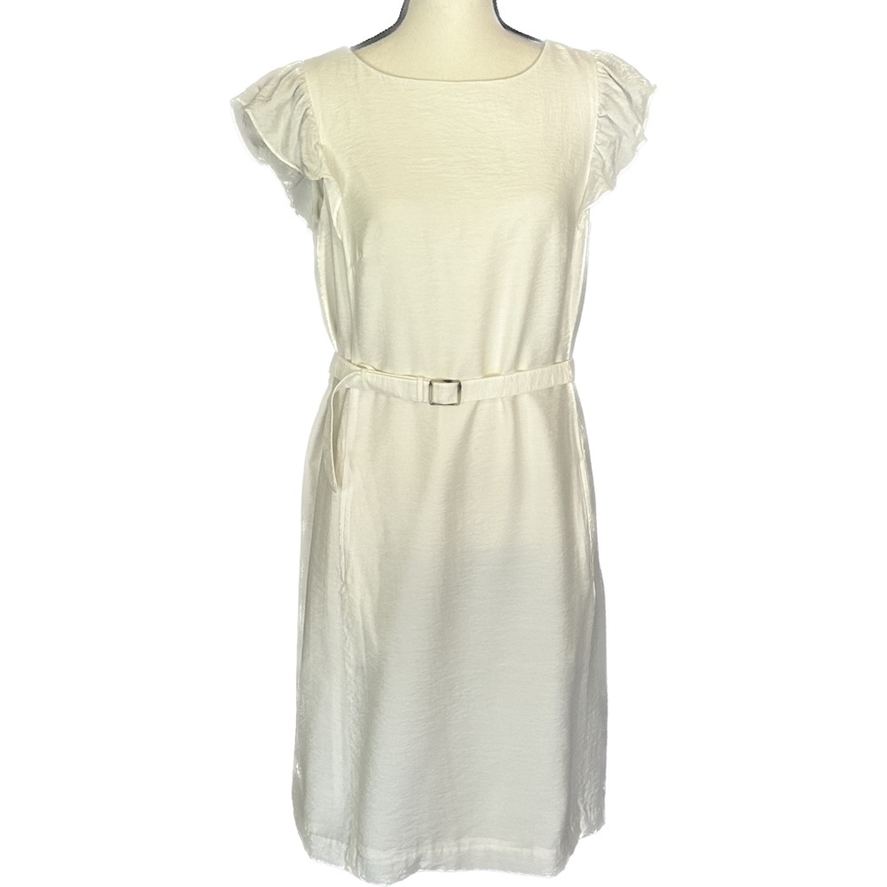 Anne Klein White Sleeveless Sheath Dress